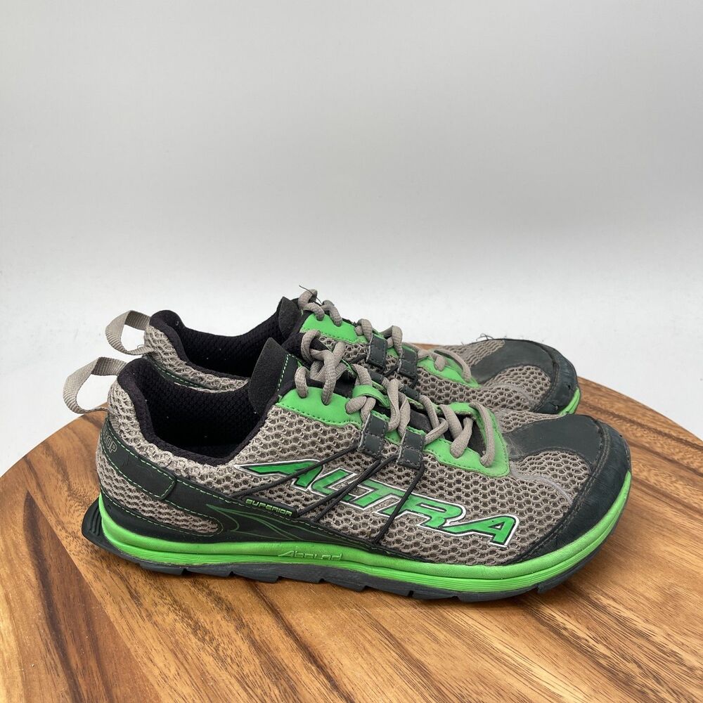 Altra Superior Shoes Mens Size 9 Gray Green Trail Running Comfort Hiking Sneaker